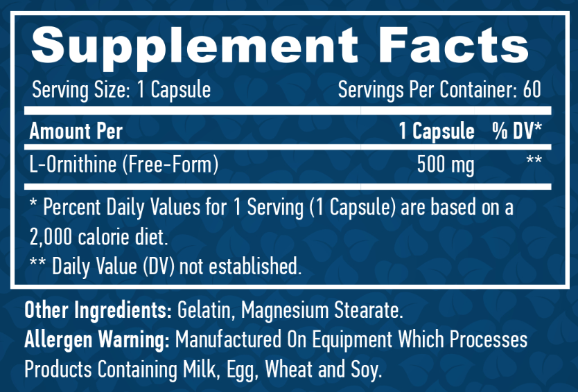 L-Ornithine 500 мг - 60 капс